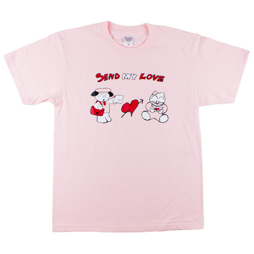 send my love T-shirts (light pink)